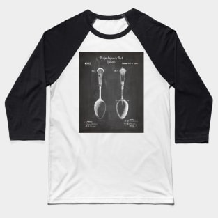 Kitchen Spoon Patent - Cooking Baker Kitchen Décor Art - Black Chalkboard Baseball T-Shirt